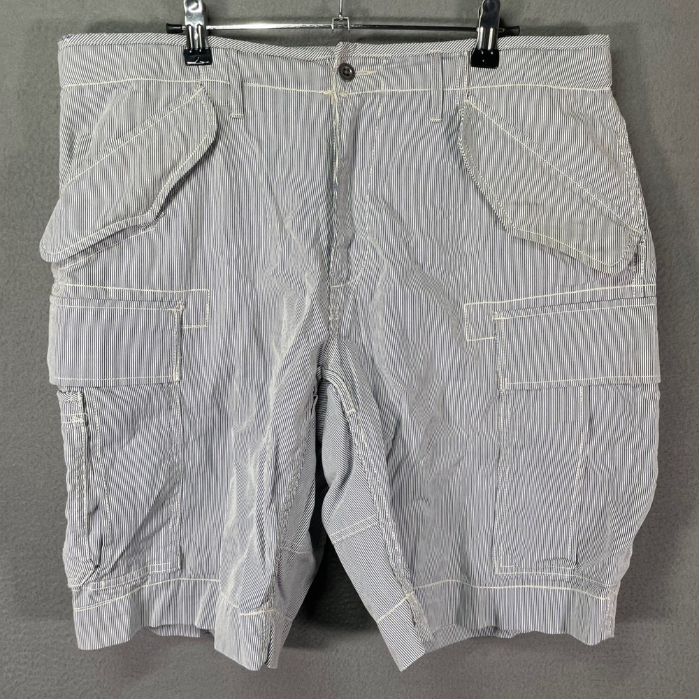 Polo Ralph Lauren Cargo Shorts Mens 34 Stripe‎ Cotton Utility Preppy